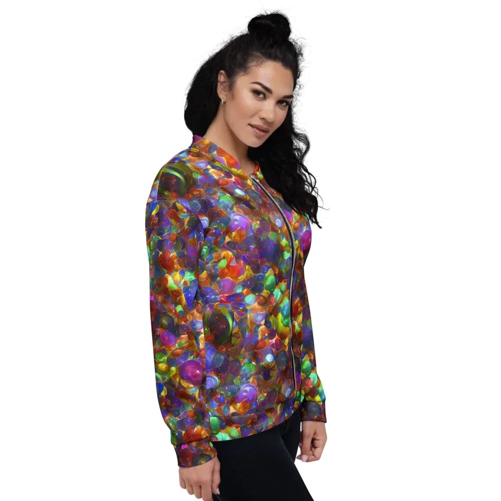 Prismatic Pebble Riot on Bomber Jacket — Right