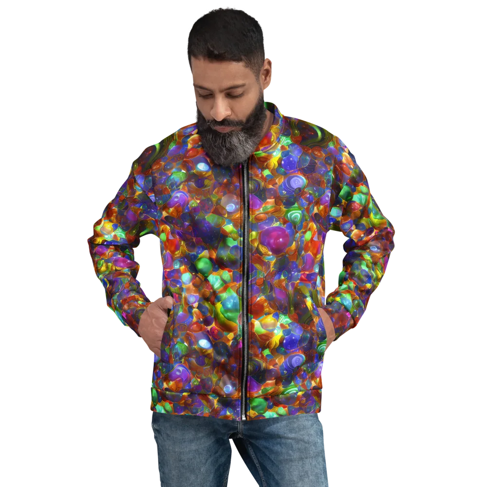 Prismatic Pebble Riot on Bomber Jacket — Front