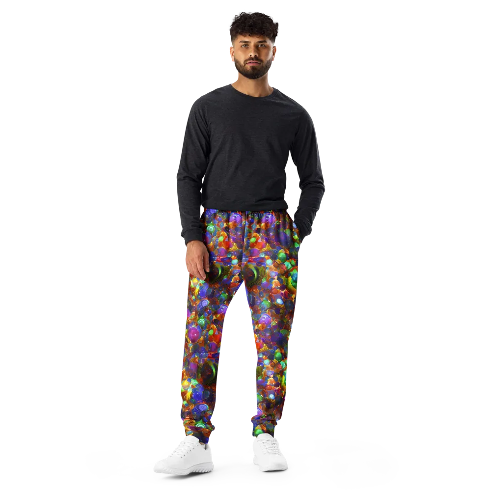 Prismatic Pebble Riot on Men's Joggers — Front