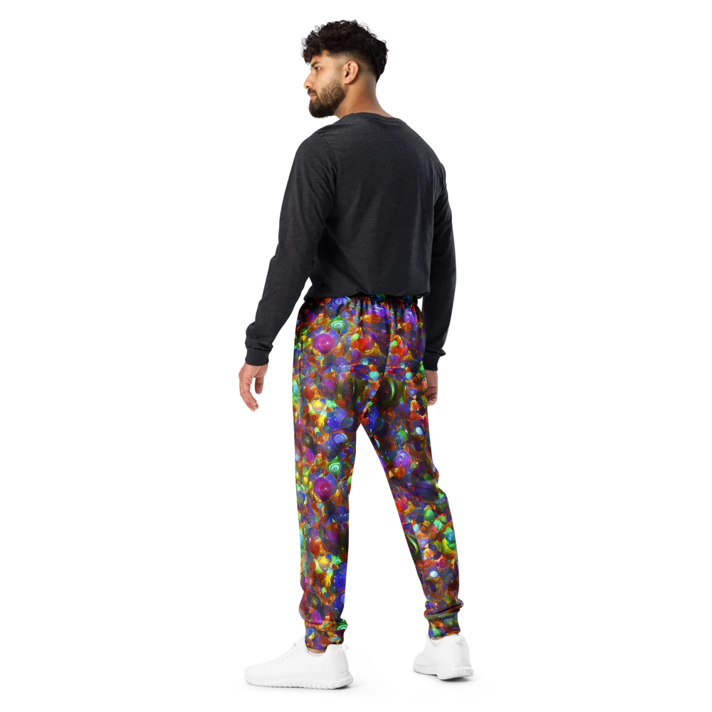 Prismatic Pebble Riot on Men's Joggers — Back