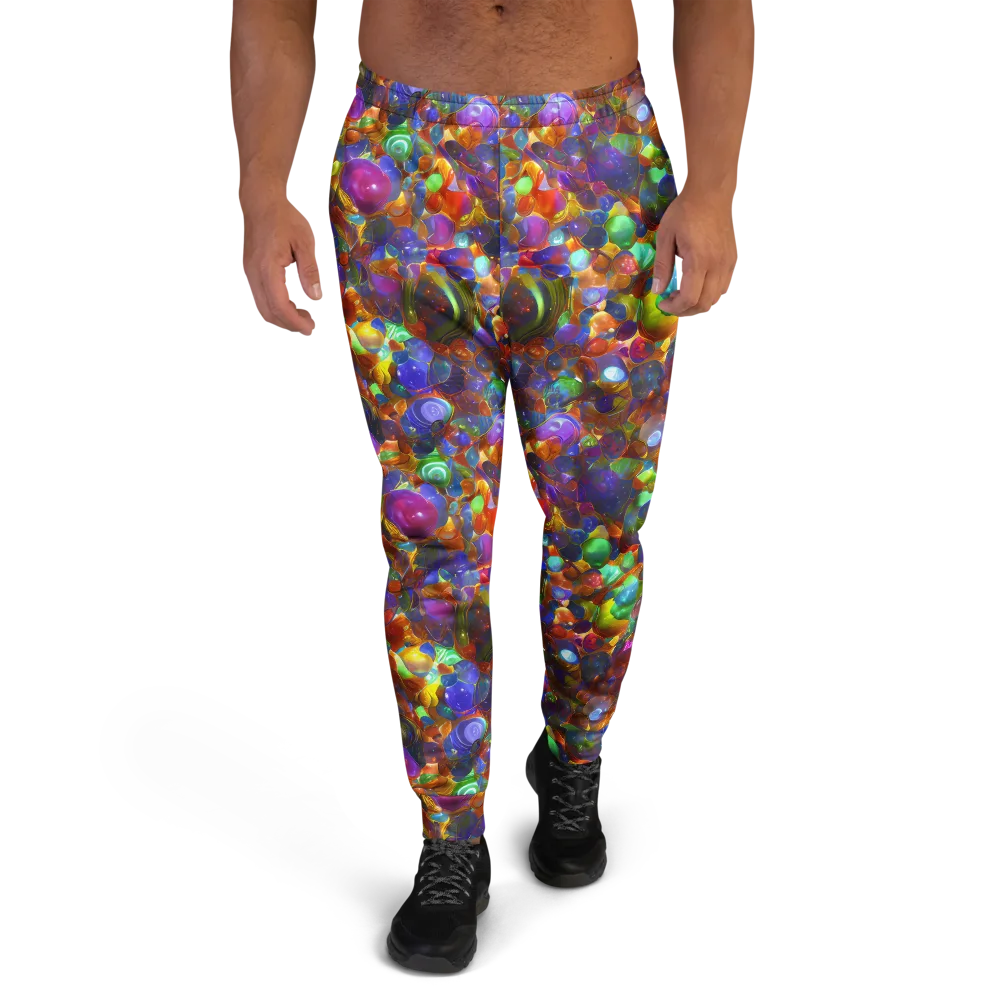 Prismatic Pebble Riot on Men's Joggers — Front