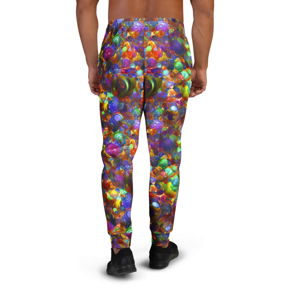 Prismatic Pebble Riot on Men's Joggers — Back