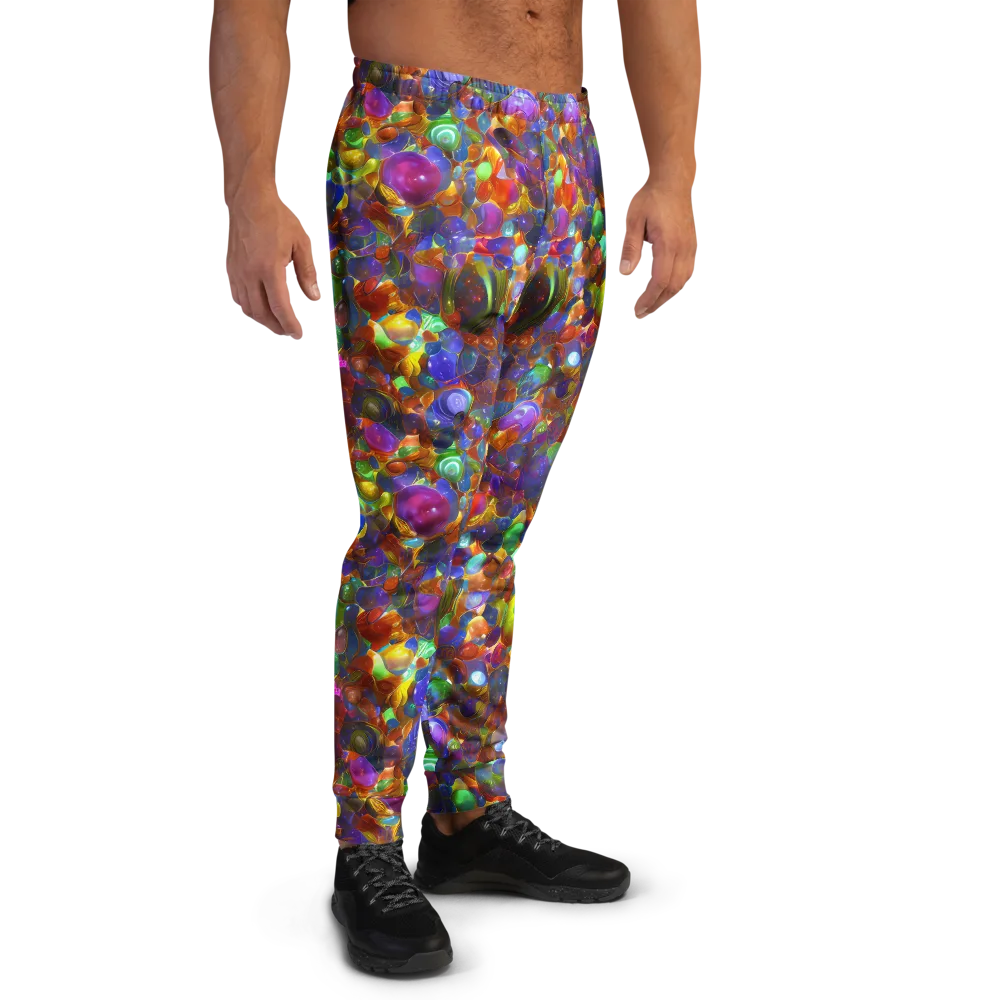 Prismatic Pebble Riot on Men's Joggers — Right