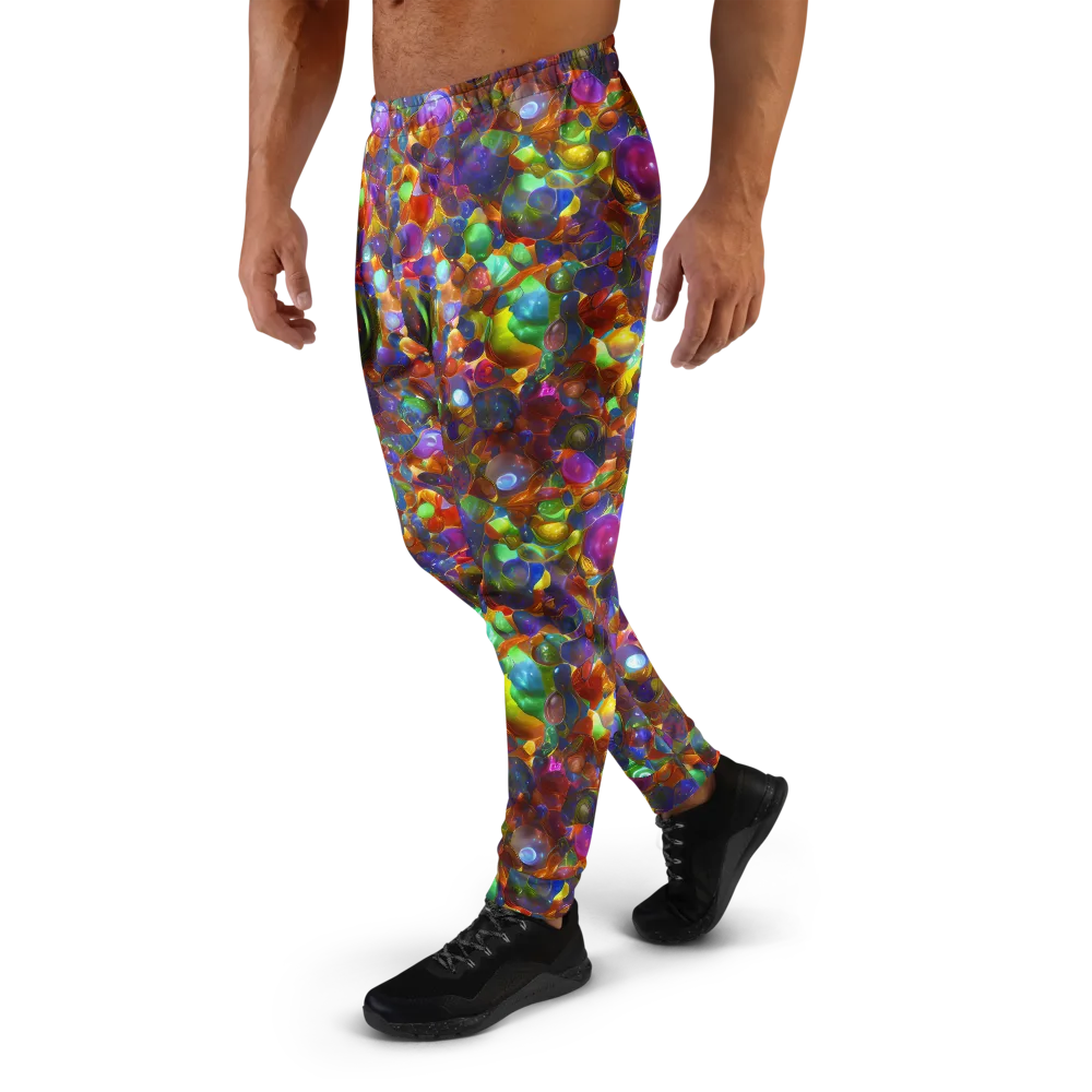 Prismatic Pebble Riot on Men's Joggers — Left