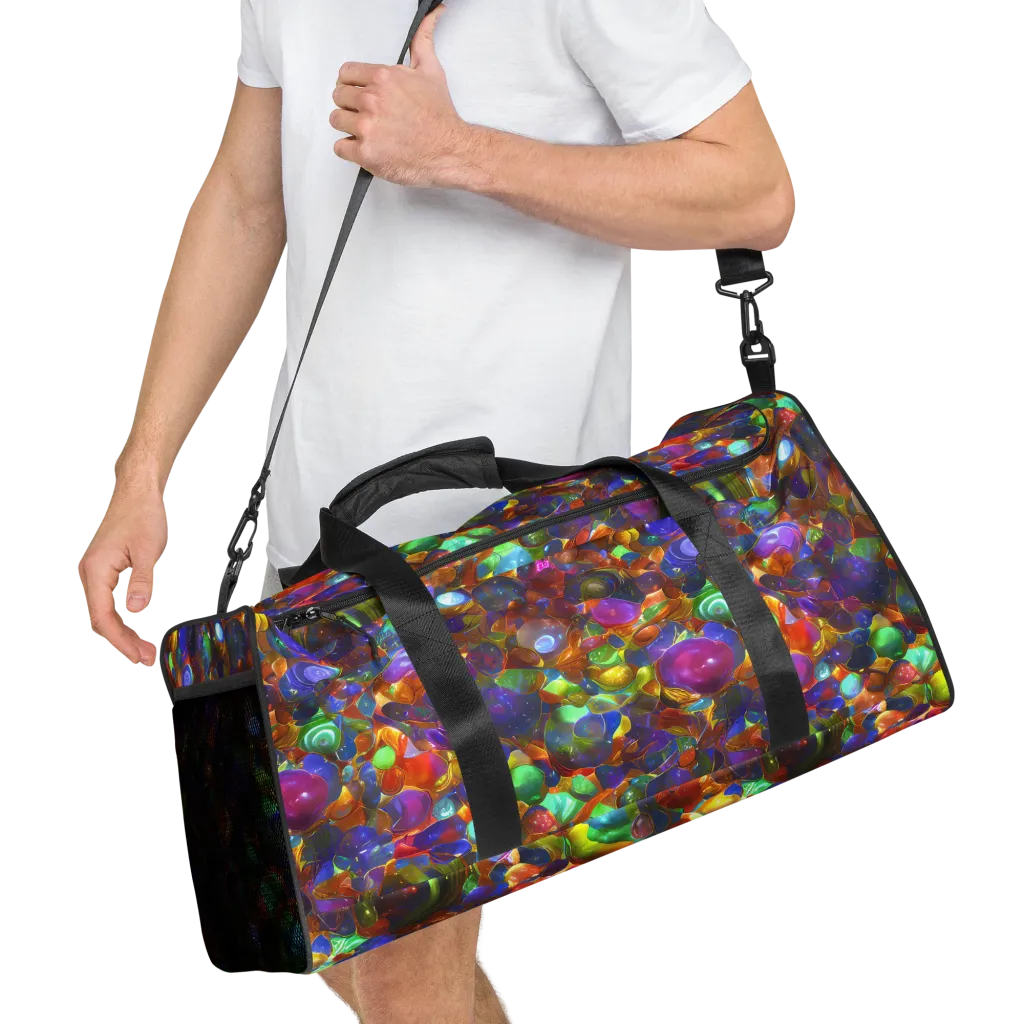 Prismatic Pebble Riot on Duffle Bag — Right Front