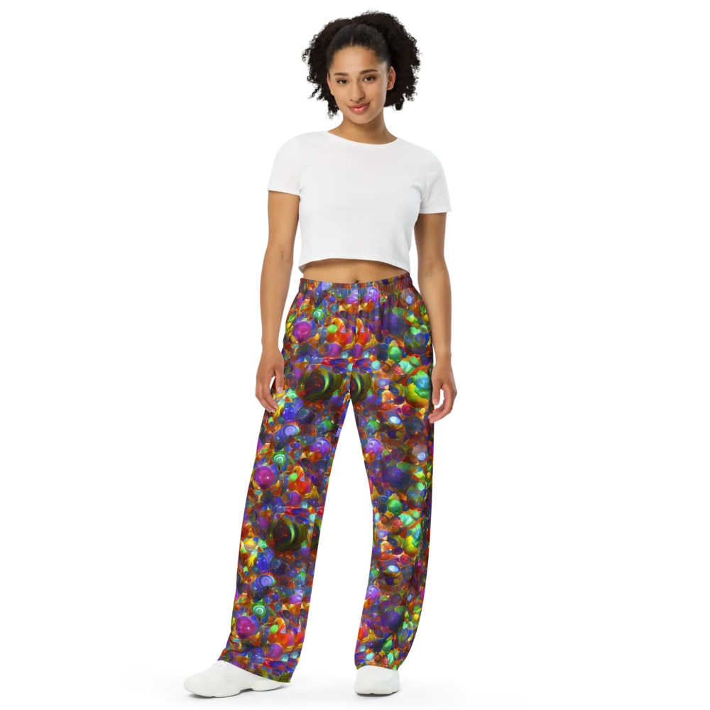 Prismatic Pebble Riot on Wide-Leg Pants — Front