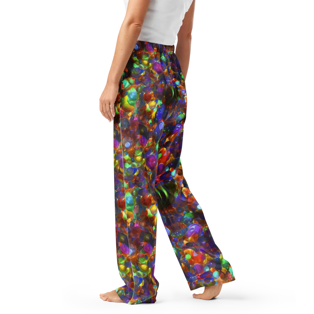 Prismatic Pebble Riot on Women's Pajama Pants — Left