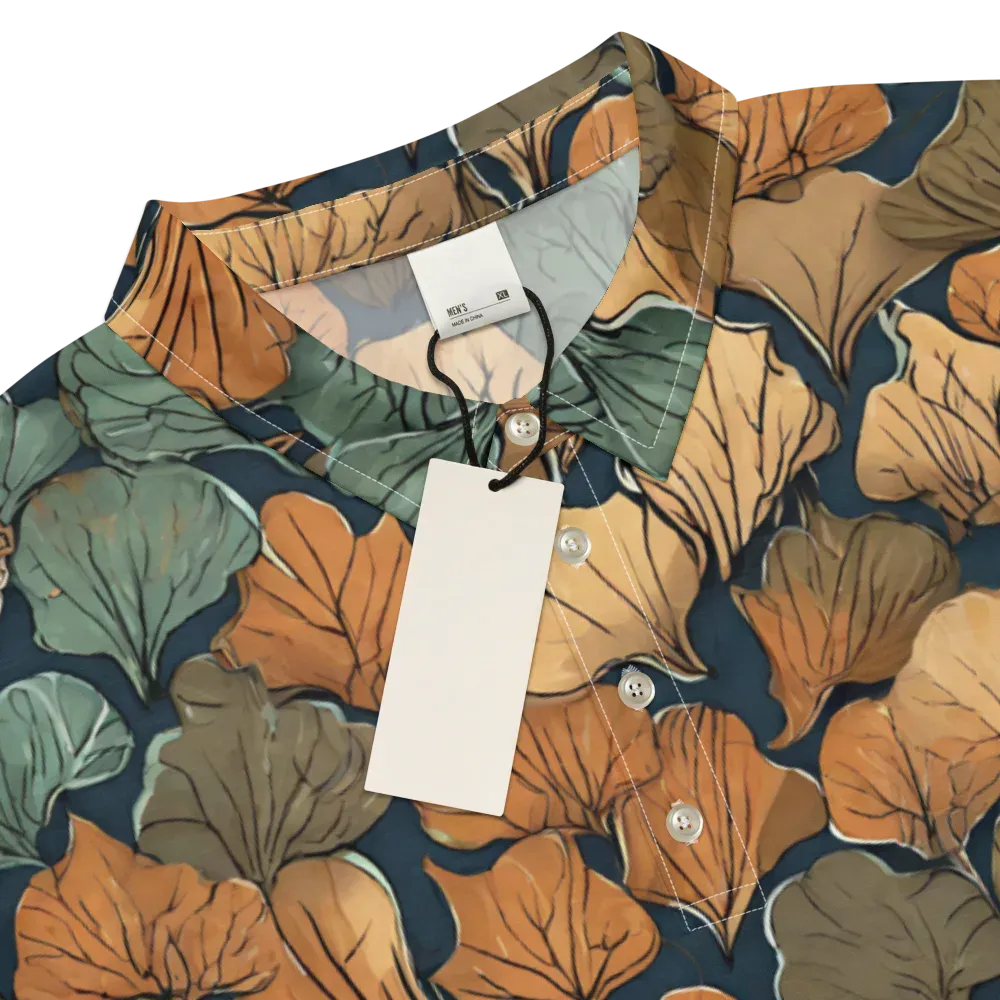 Midnight Foliage on Men's Slim Fit Polo Shirt — Product details