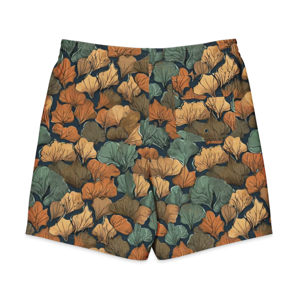 Midnight Foliage on Men's Board Shorts — Back