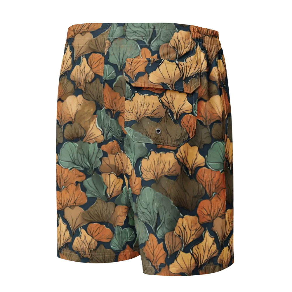 Midnight Foliage on Men's Board Shorts — Back