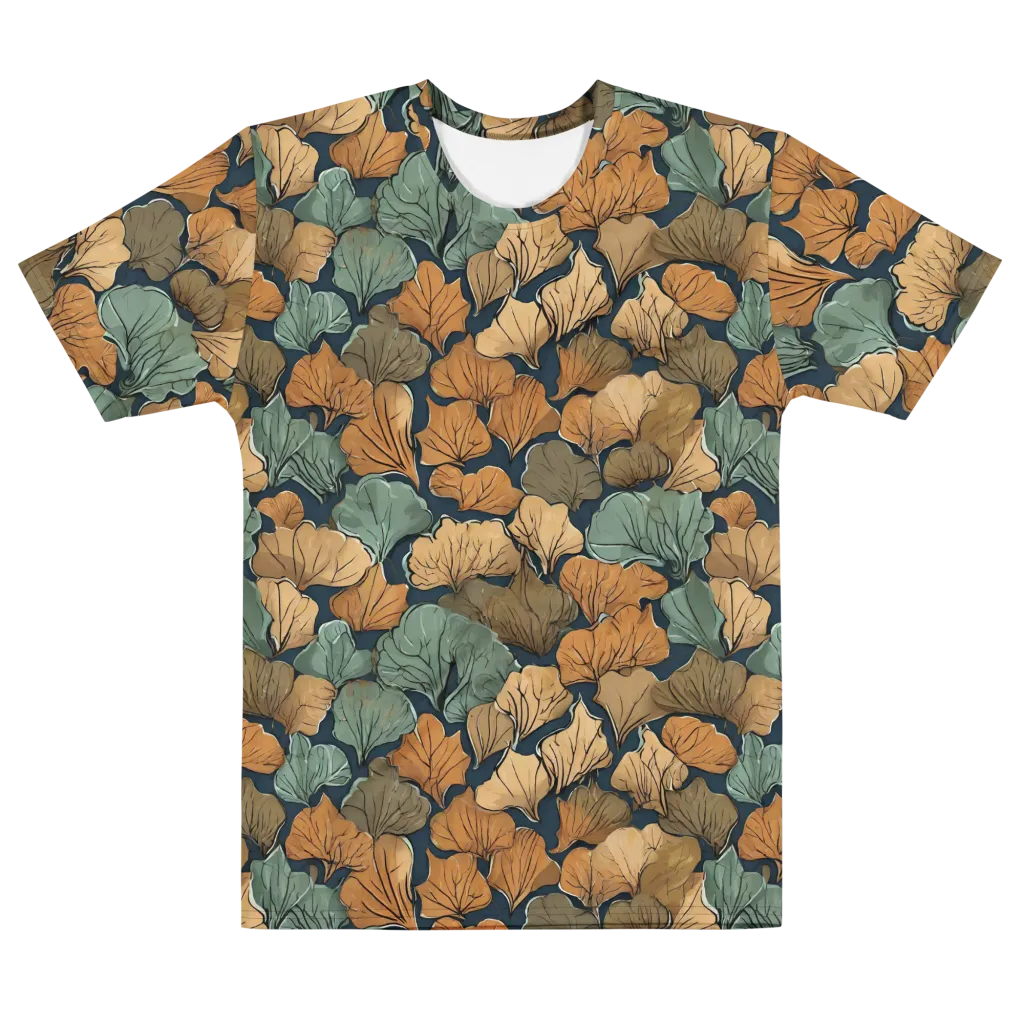 Midnight Foliage on Men's Cotton Crew Neck T-Shirt — Front