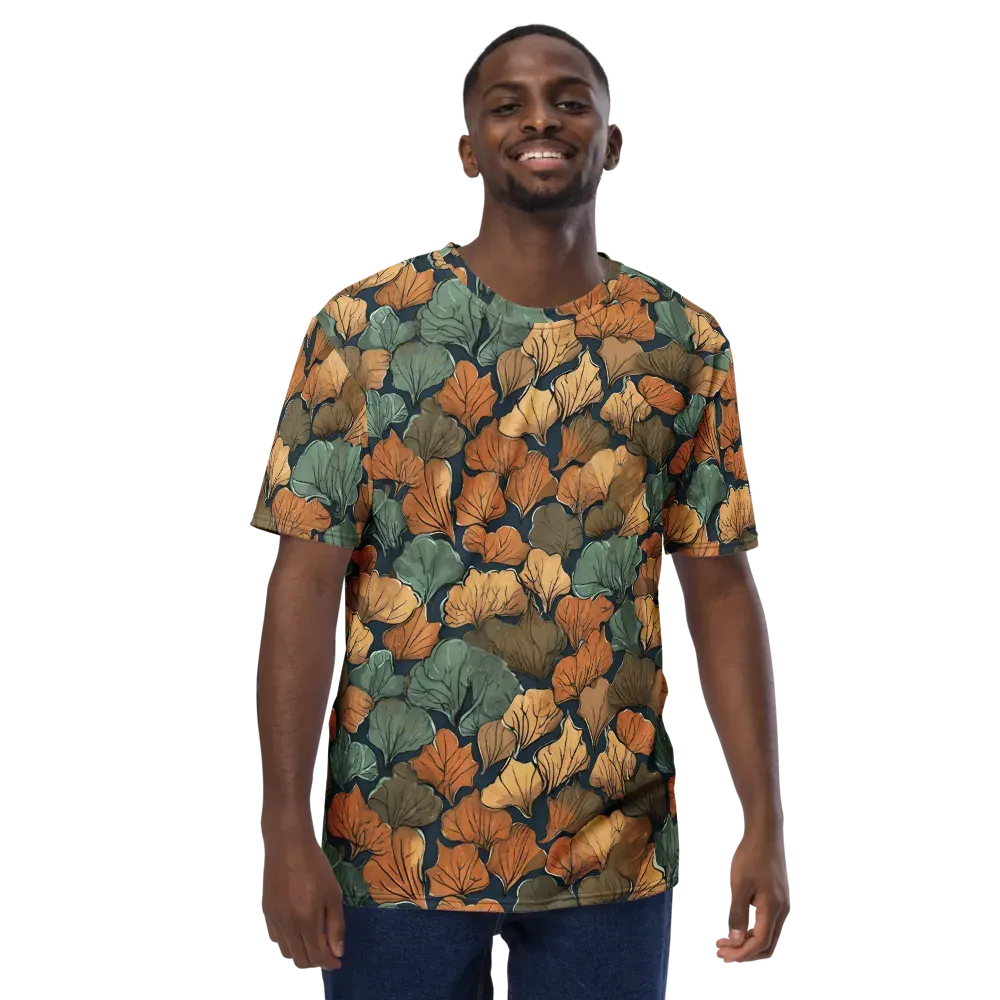 Midnight Foliage on Men's Crew Neck T-Shirt — Front