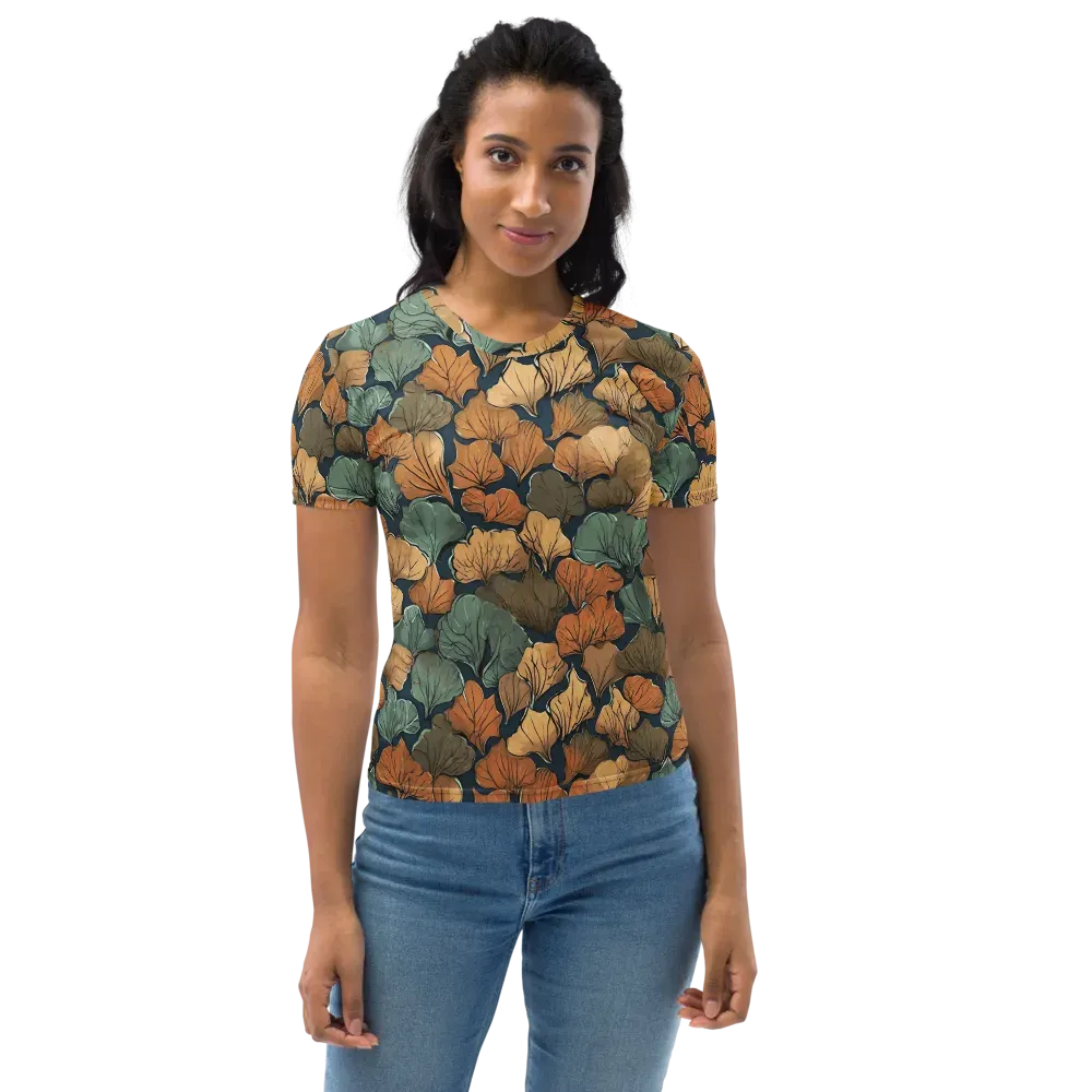 Midnight Foliage on Women's Crew Neck T-Shirt — Front