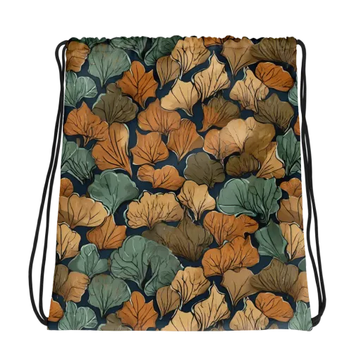 Midnight Foliage on a Drawstring Bag