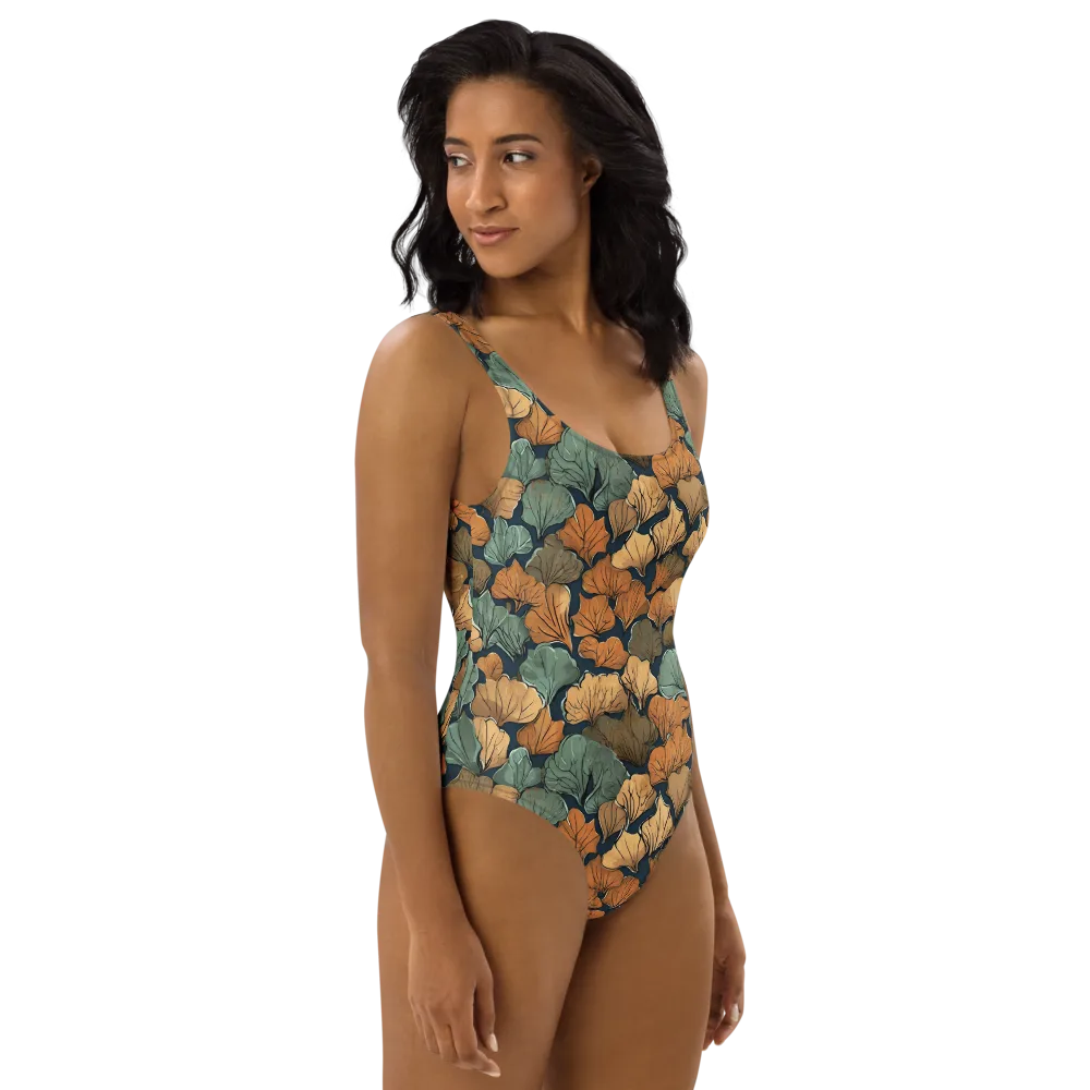 Midnight Foliage on One-Piece Swimsuit — Right