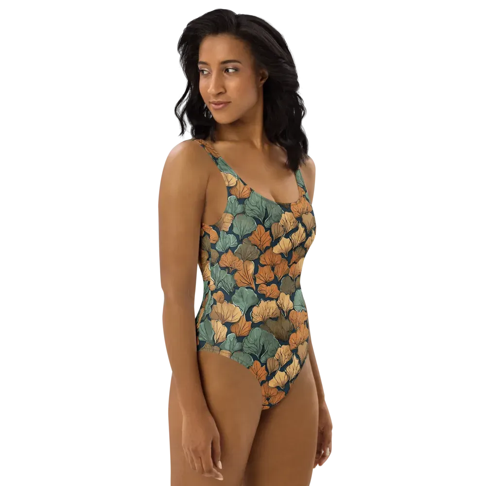 Midnight Foliage on One-Piece Swimsuit — Right