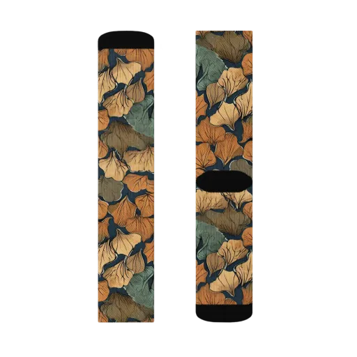 Midnight Foliage on a Socks