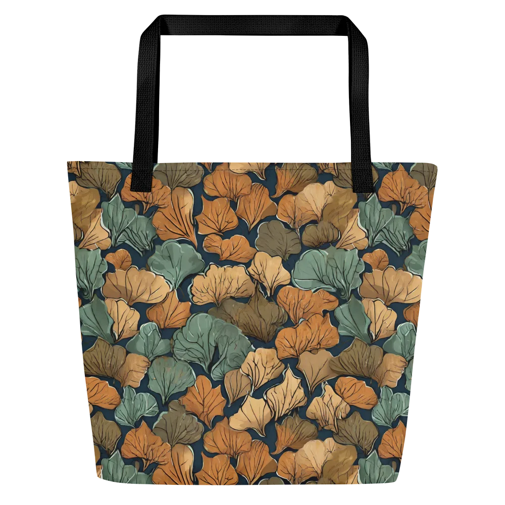 Midnight Foliage on Large Tote Bag W/ Pocket — Front