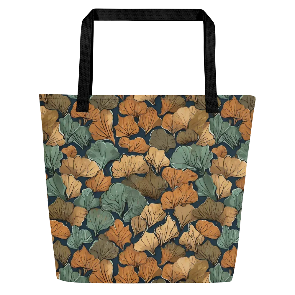 Midnight Foliage on Large Tote Bag W/ Pocket — Front