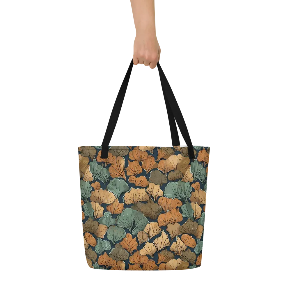 Midnight Foliage on Large Tote Bag W/ Pocket — Front