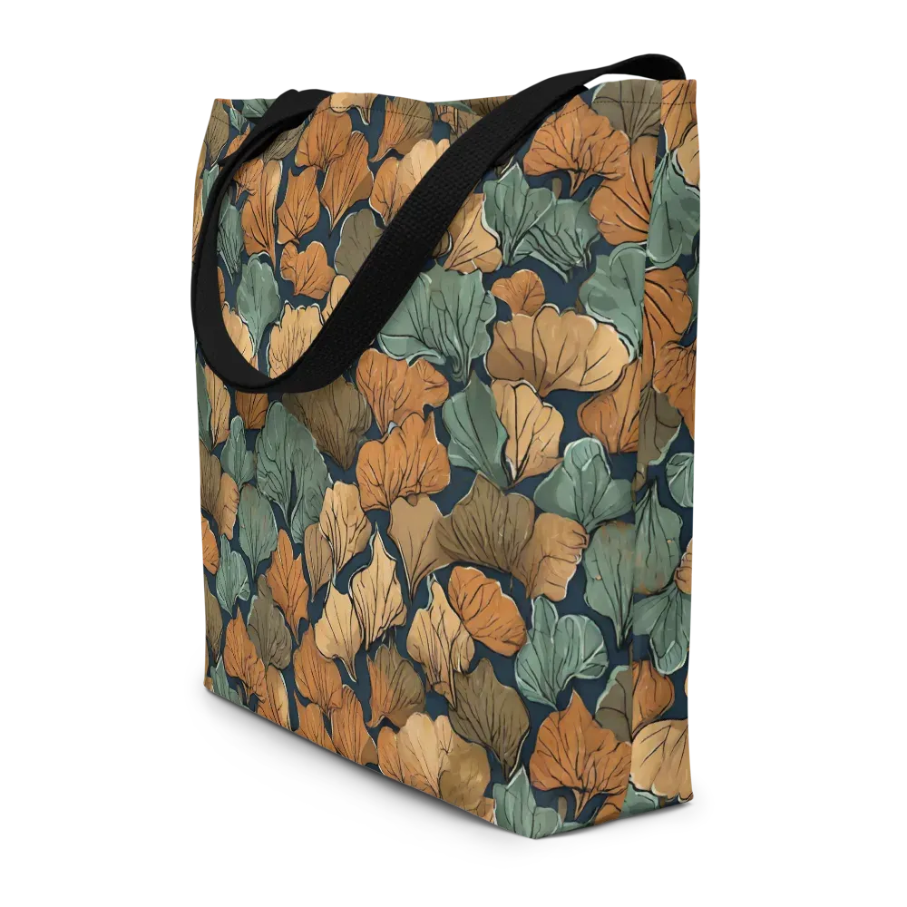 Midnight Foliage on Large Tote Bag W/ Pocket — Front
