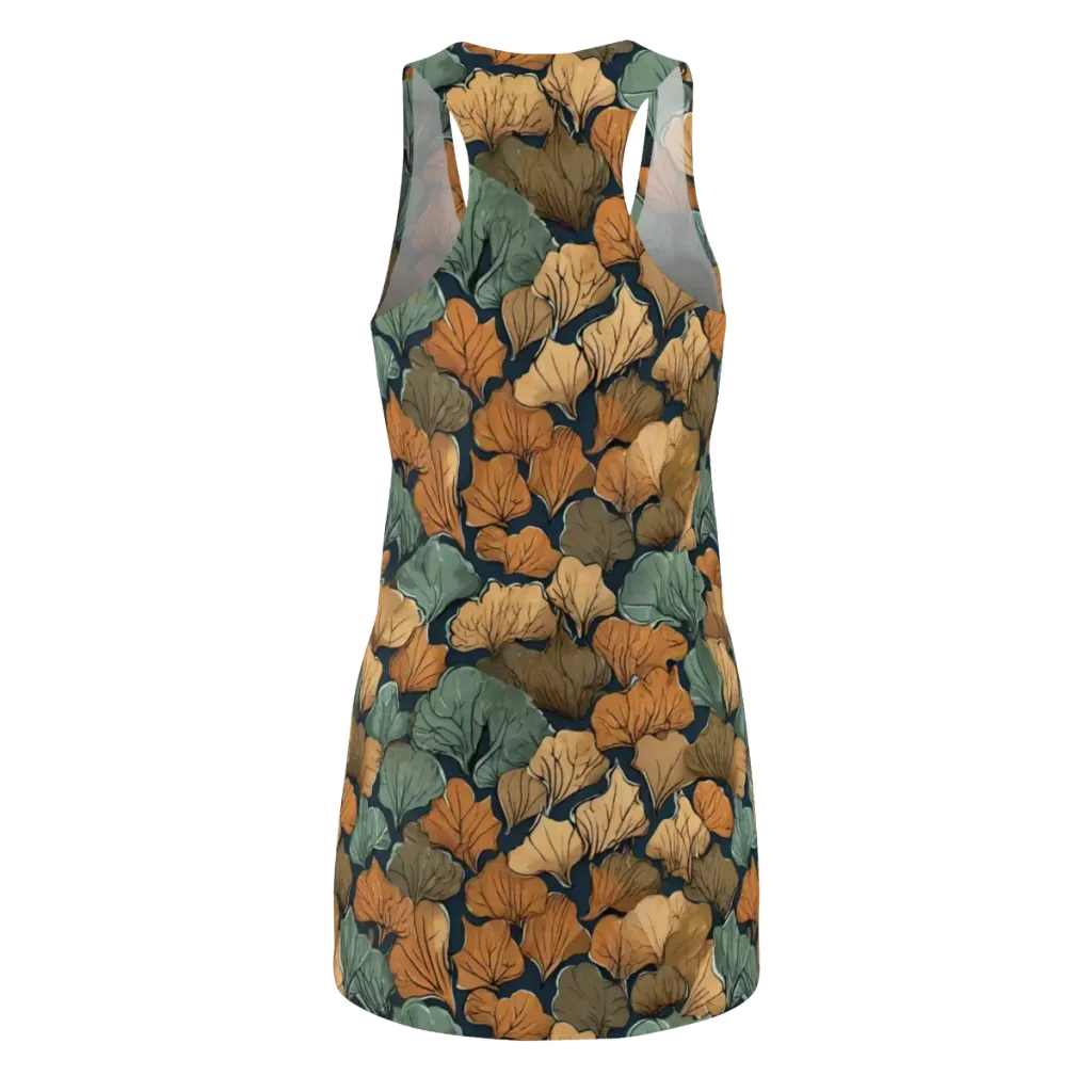 Midnight Foliage on Racerback Dress — Back