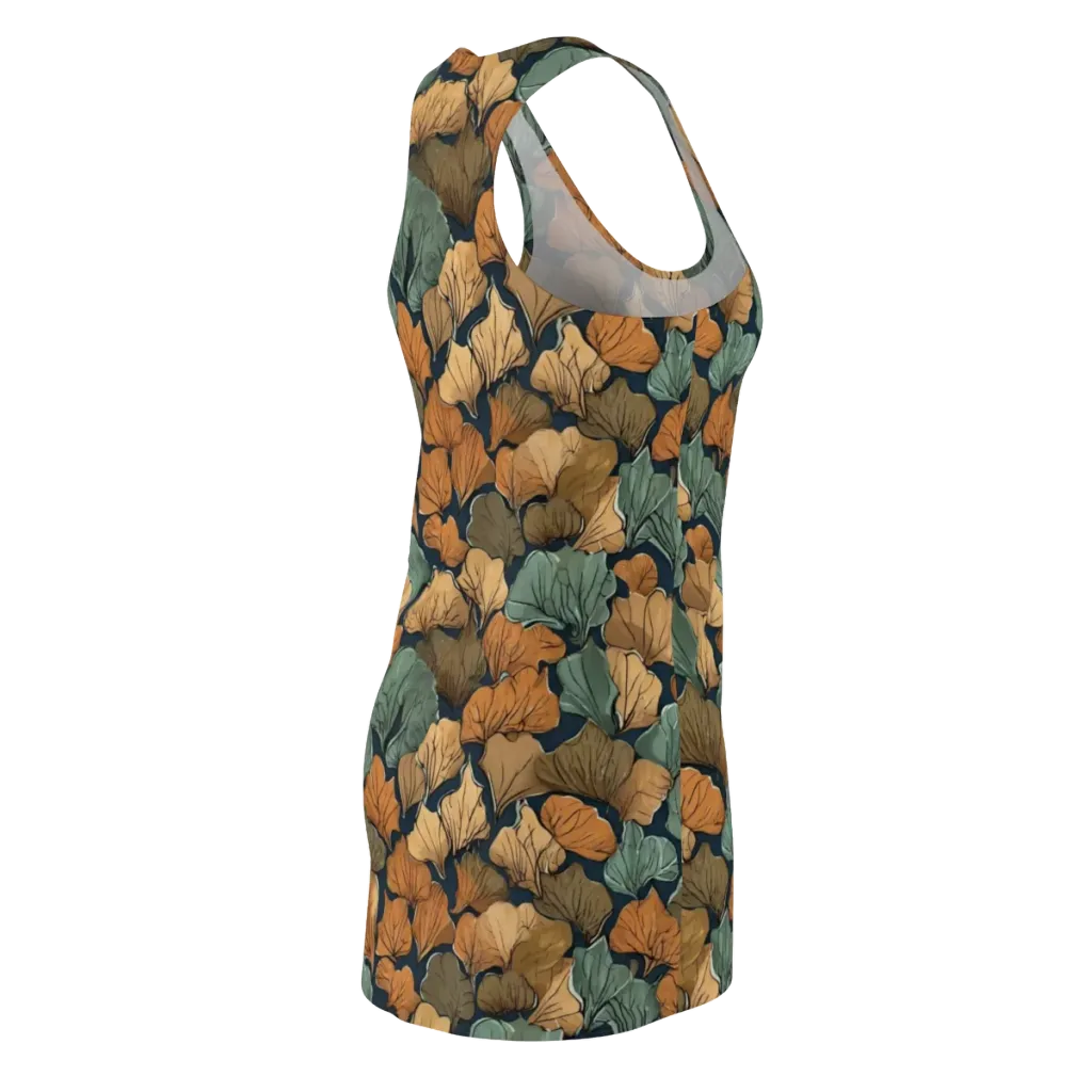 Midnight Foliage on Racerback Dress — Back Side