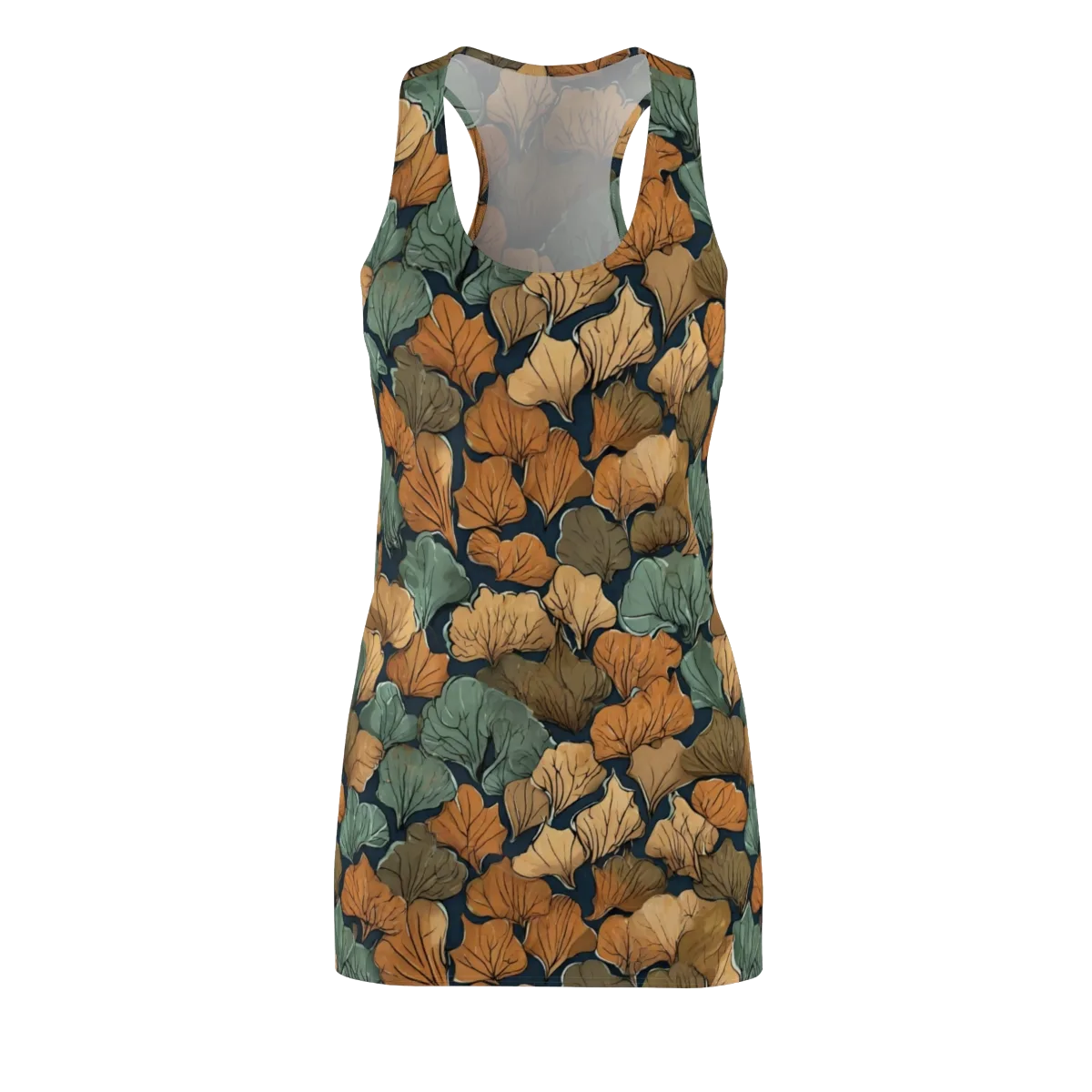 Midnight Foliage on Racerback Dress — Front