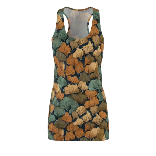Midnight Foliage on a Racerback Dress