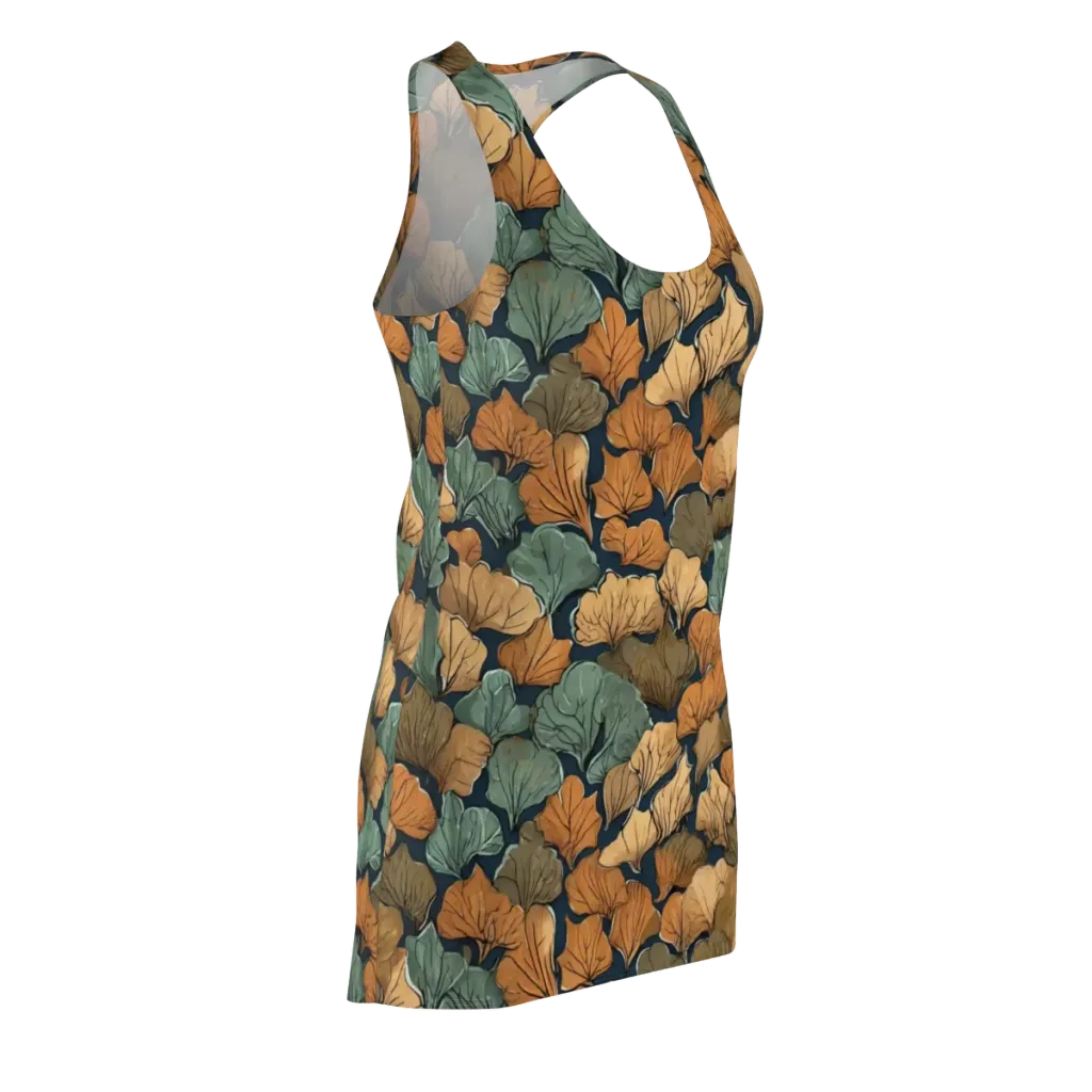 Midnight Foliage on Racerback Dress — Front Side