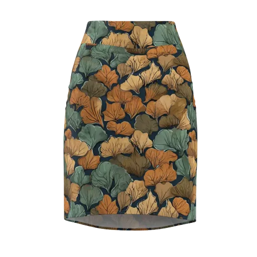 Midnight Foliage on a Pencil Skirt