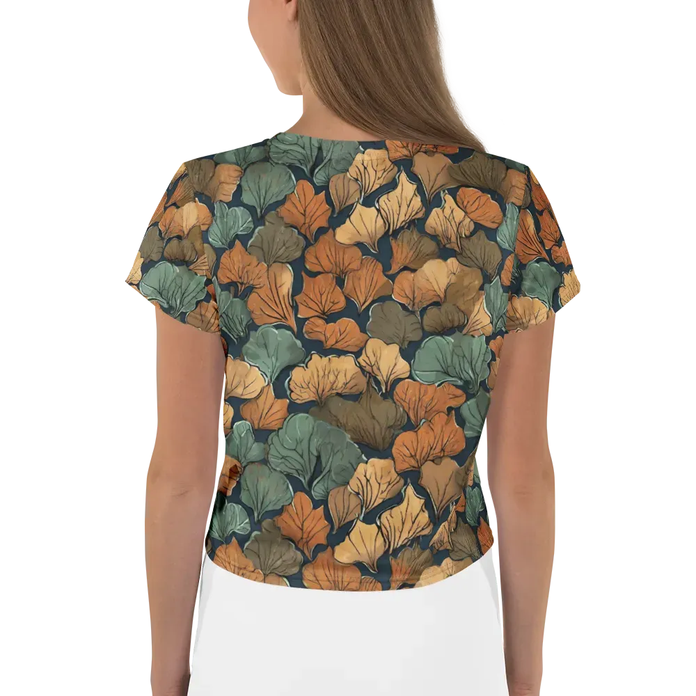 Midnight Foliage on Crop Tee — Back
