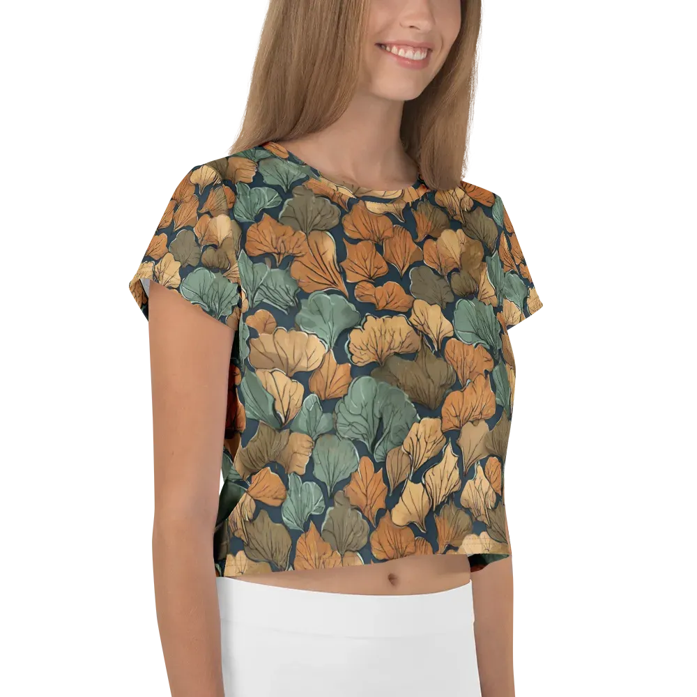 Midnight Foliage on Crop Tee — Right