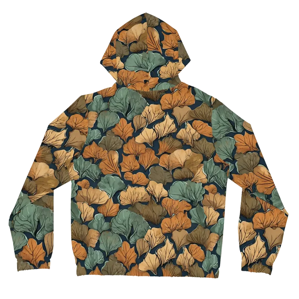 Midnight Foliage on Women's Full-Zip Hoodie — Back