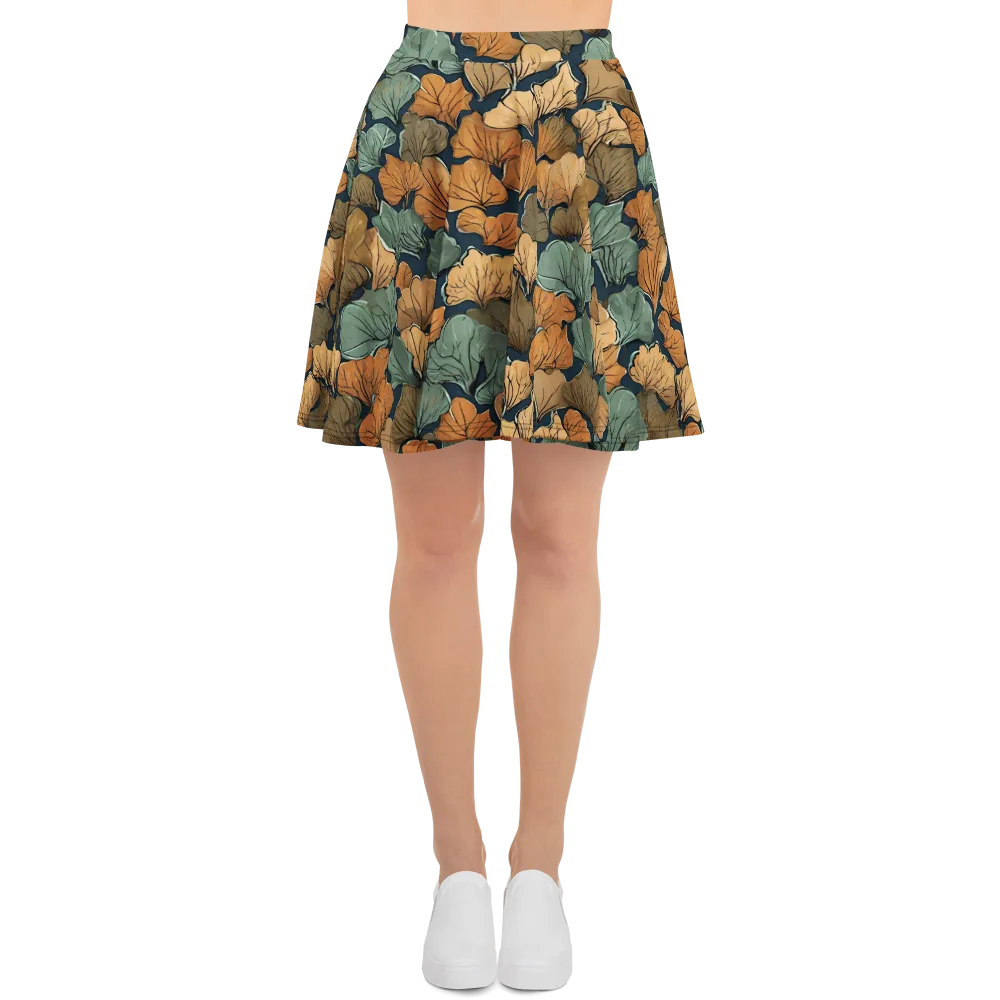Midnight Foliage on Skater Skirt — Front