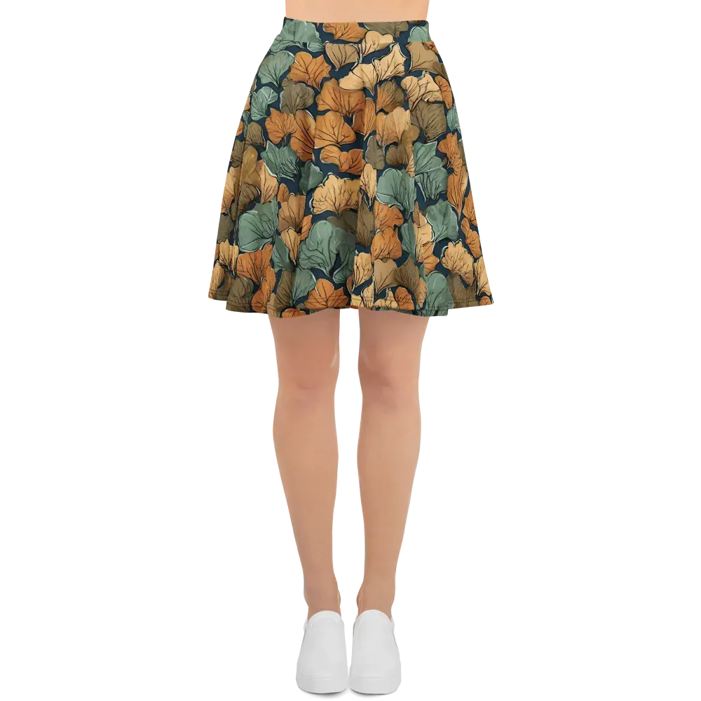 Midnight Foliage on Skater Skirt — Front