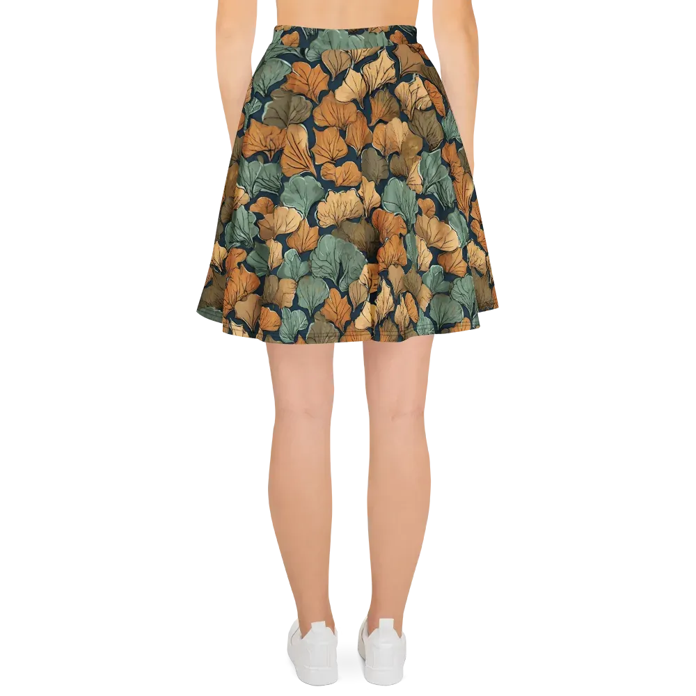 Midnight Foliage on Skater Skirt — Back