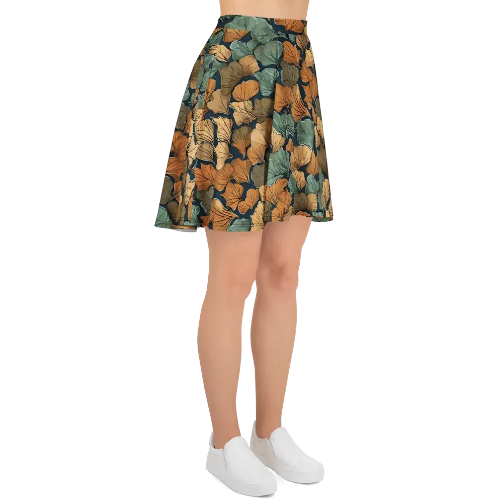 Midnight Foliage on Skater Skirt — Right