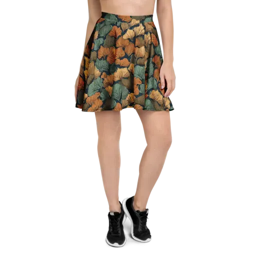 Midnight Foliage on a Skater Skirt