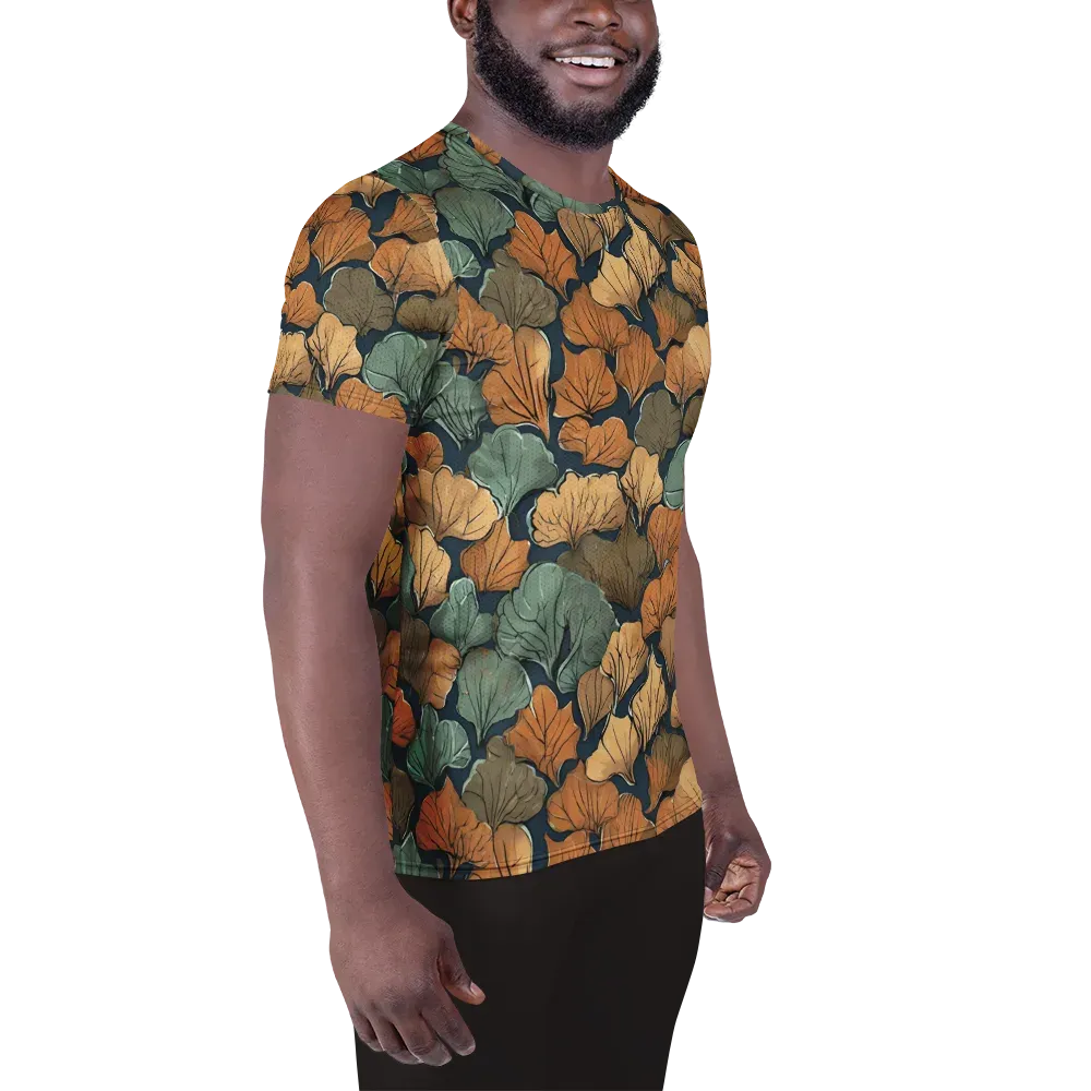 Midnight Foliage on Men's Athletic T-Shirt — Right