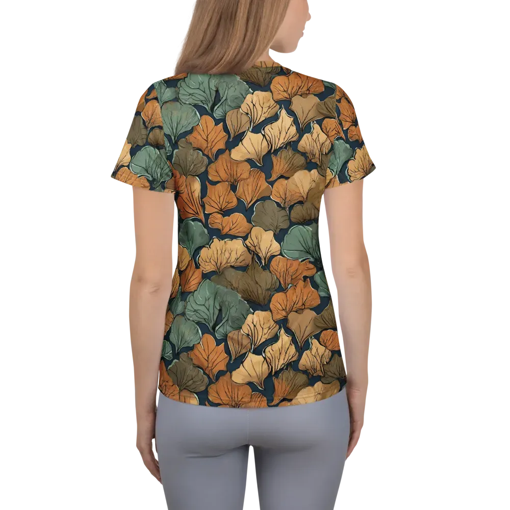Midnight Foliage on Women's Athletic T-Shirt — Back