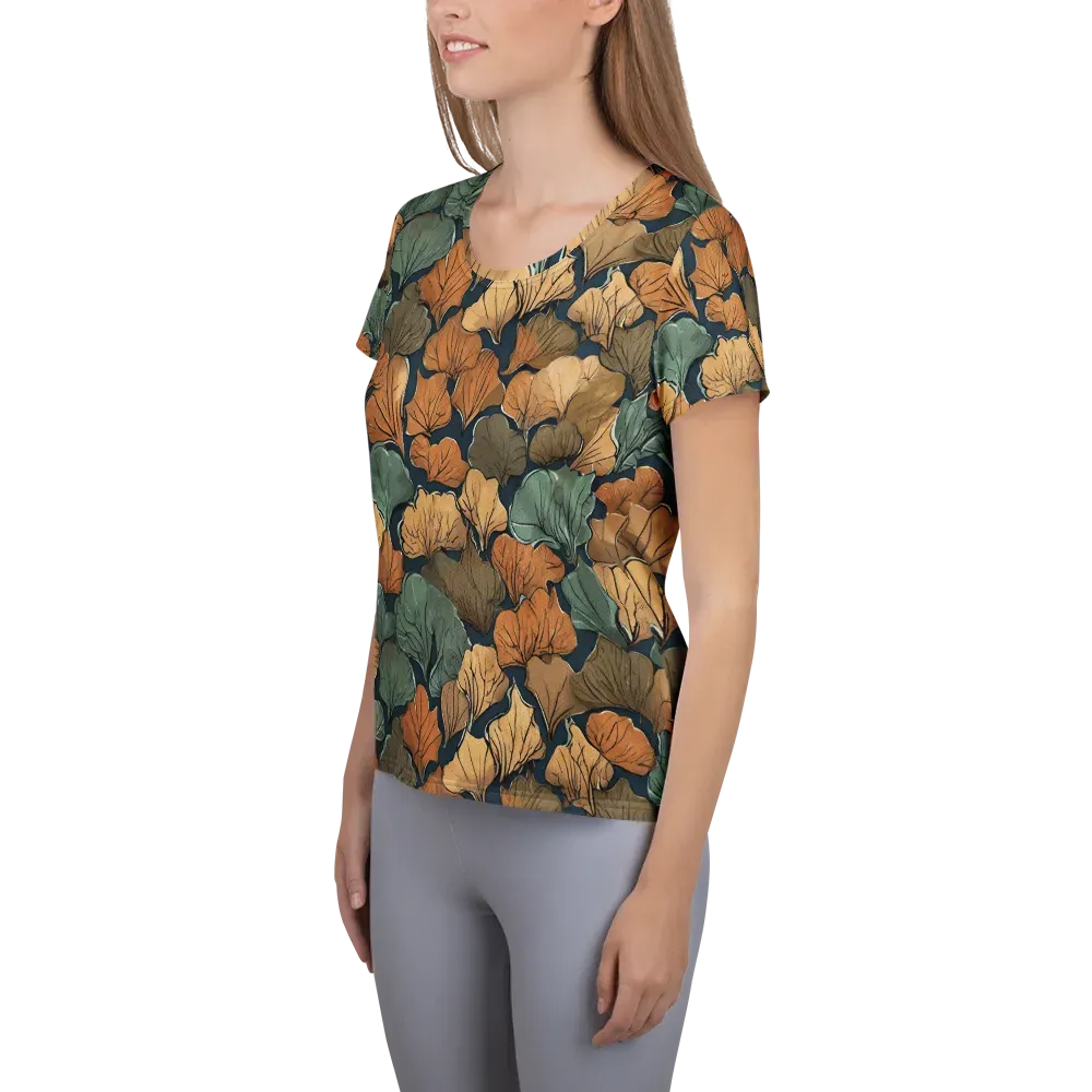 Midnight Foliage on Women's Athletic T-Shirt — Left