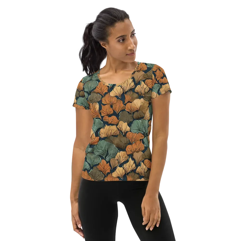 Midnight Foliage on Women's Athletic T-Shirt — Front