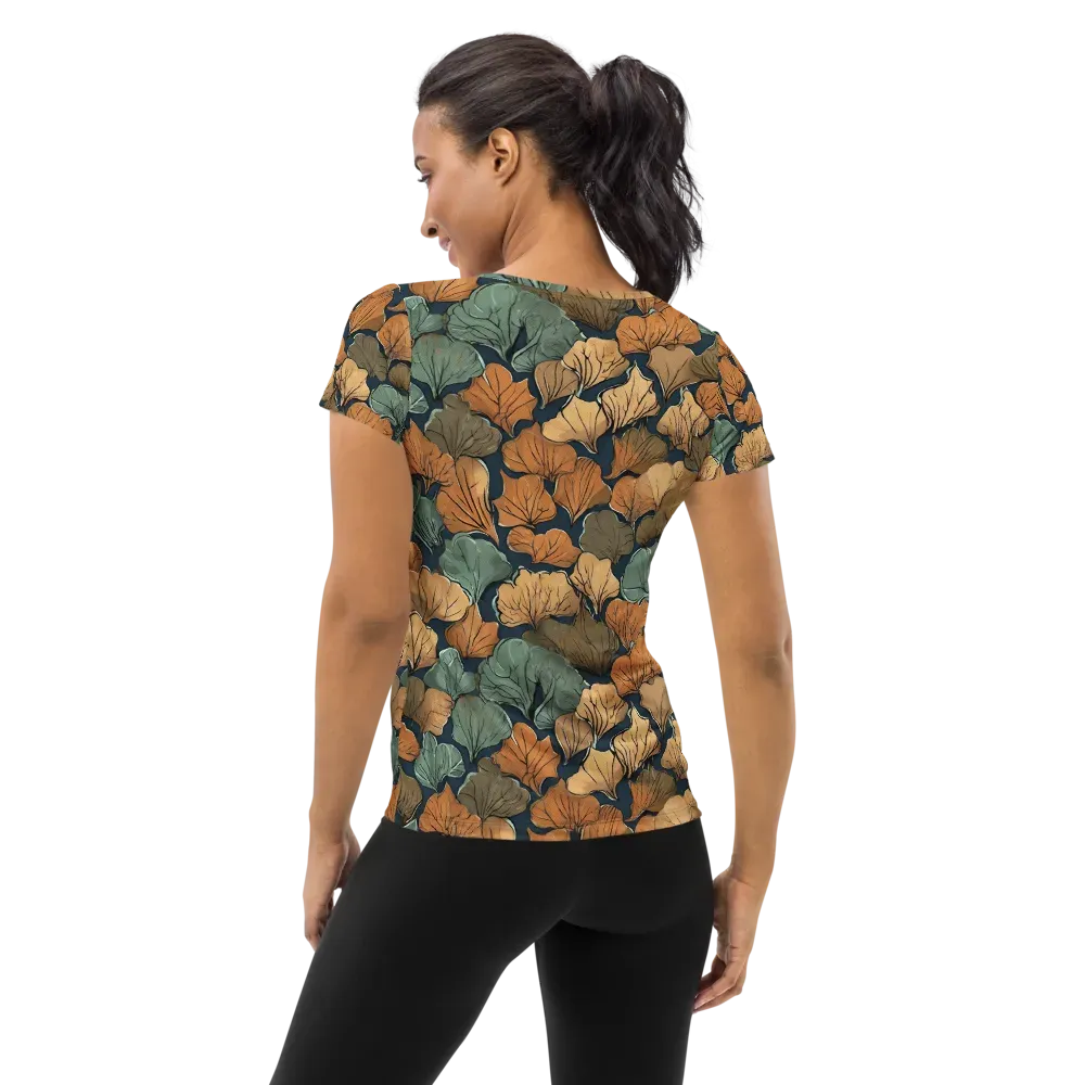 Midnight Foliage on Women's Athletic T-Shirt — Back