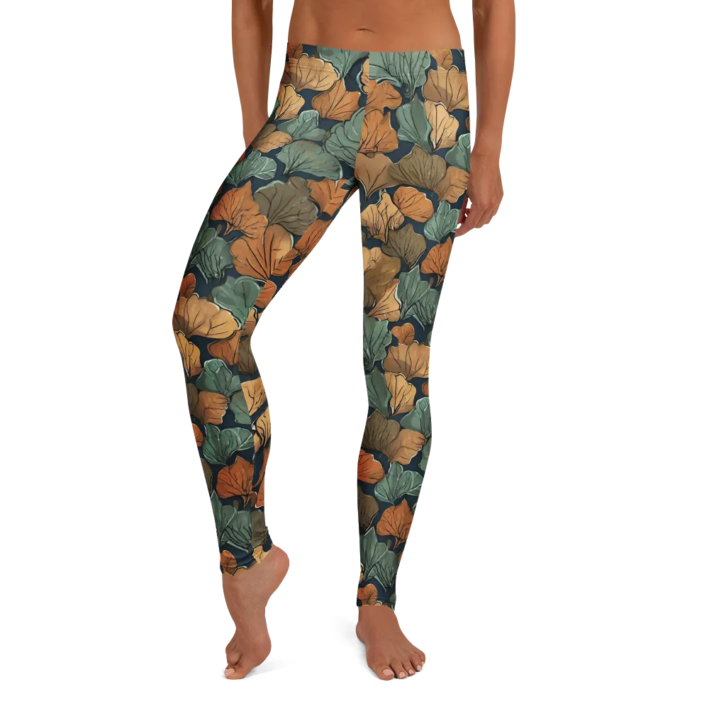 Midnight Foliage on Leggings — Front