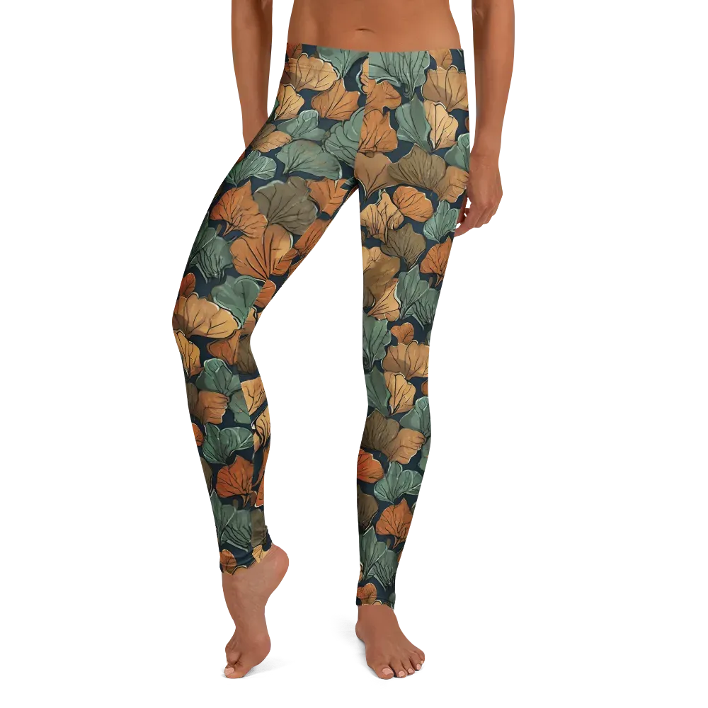 Midnight Foliage on Leggings — Front