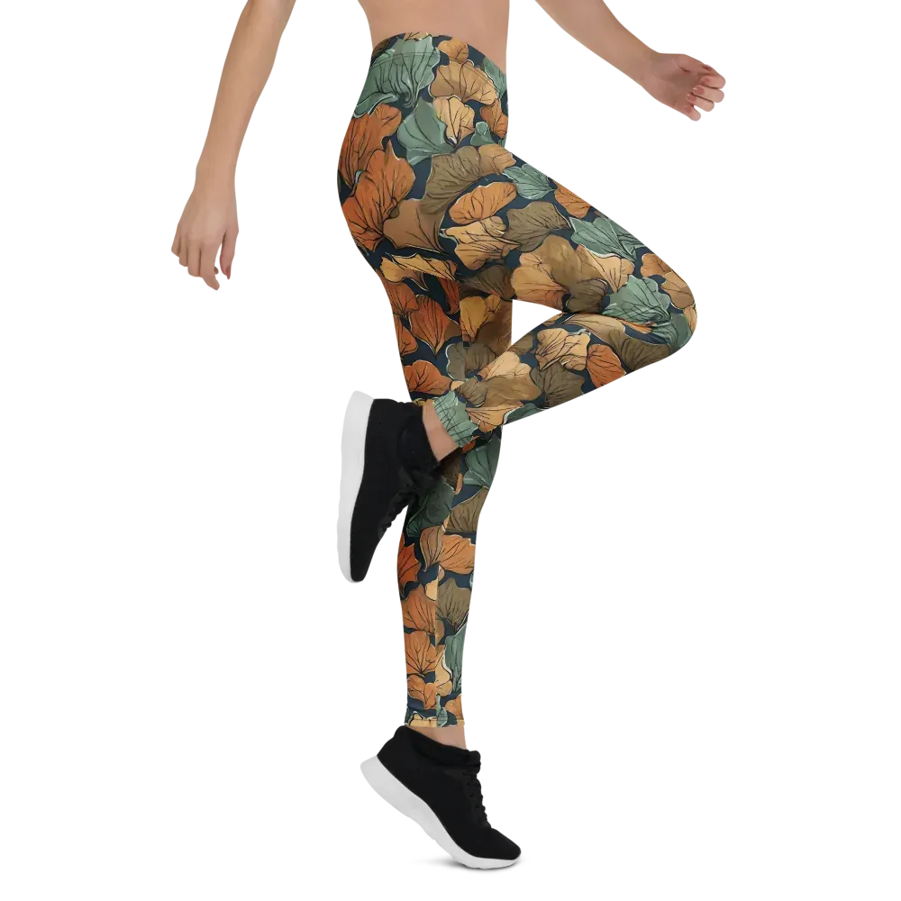 Midnight Foliage on Leggings — Right