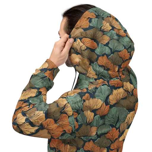Midnight Foliage on a Hoodie