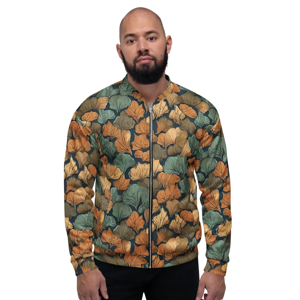 Midnight Foliage on Bomber Jacket — Front