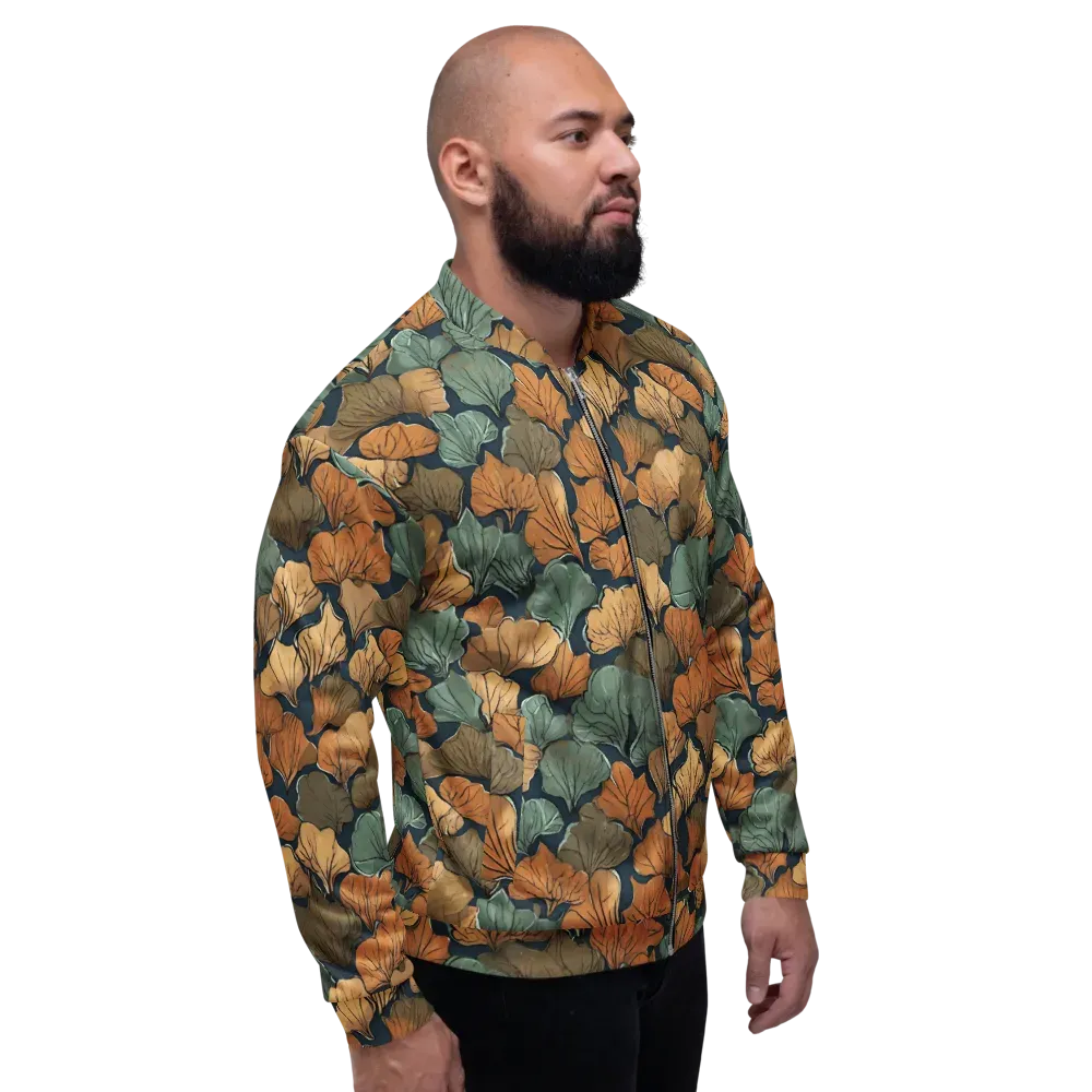 Midnight Foliage on Bomber Jacket — Right